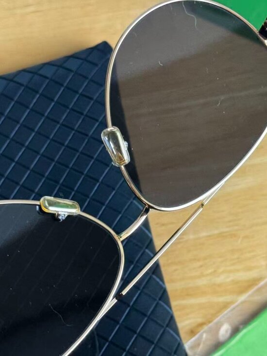 Bottega Veneta Gold Classic Aviator Sunglasses main image 5